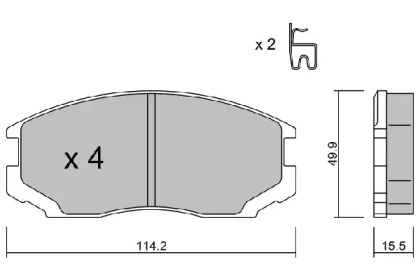 Комплект тормозных колодок AISIN BPMI-1904